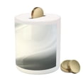 thumbnail image 3 of Grey Piggy Bank, Abstract Framework with Ombre Inspired Design Corners Wavy Lines Modern, Ceramic Coin Bank Money Box for Cash Saving, 3.6" X 3.2", Grey Pale Grey White, by Ambesonne, 3 of 4