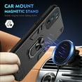 thumbnail image 4 of Allytechgroup Moto G Power 5G 2022 Case, Rugged Hybrid Bumper Ring Holder Shockproof Compatible with Car Mount Anti-Scratch Phone Case for Motorola Moto G Power 5G 2022, Black, 4 of 7