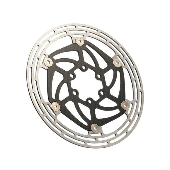 Yimiti Vélo de Montagne et de Route Disque de Frein en Fibre de Carbone Ultra Léger Flottant à Six Broches, 140 mm (avec Vis)