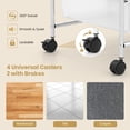 thumbnail image 4 of 12-Drawer Utility Rolling Cart with Metal Tabletop, Drawer Organizer with Wheels, Scrapbook Paper Office School Organizer,Transparent, 4 of 7