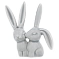 thumbnail image 4 of Creative Co-Op - Figura decorativa de conejo de cerámica, color gris, 4 of 5