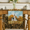 thumbnail image 3 of Church Painting Table Runner Dining Table Cloth r for Kitchen Holiday Party Table Runners ration for Home Kitchen, 3 of 7