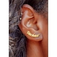 thumbnail image 2 of PicturesOnGold Custom Personalized Name Earrings - Solid Gold/Sterling Silver - Amazing Gift for Women - Made in The USA - 14K Solid Yellow Gold, 2 of 7