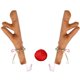 thumbnail image 1 of 3pcs/set Christmas Car Reindeer Antlers And Red Nose Decoration Set, Christmas Car Ornaments, Christmas Party Supplies,car Decor, 1 of 4