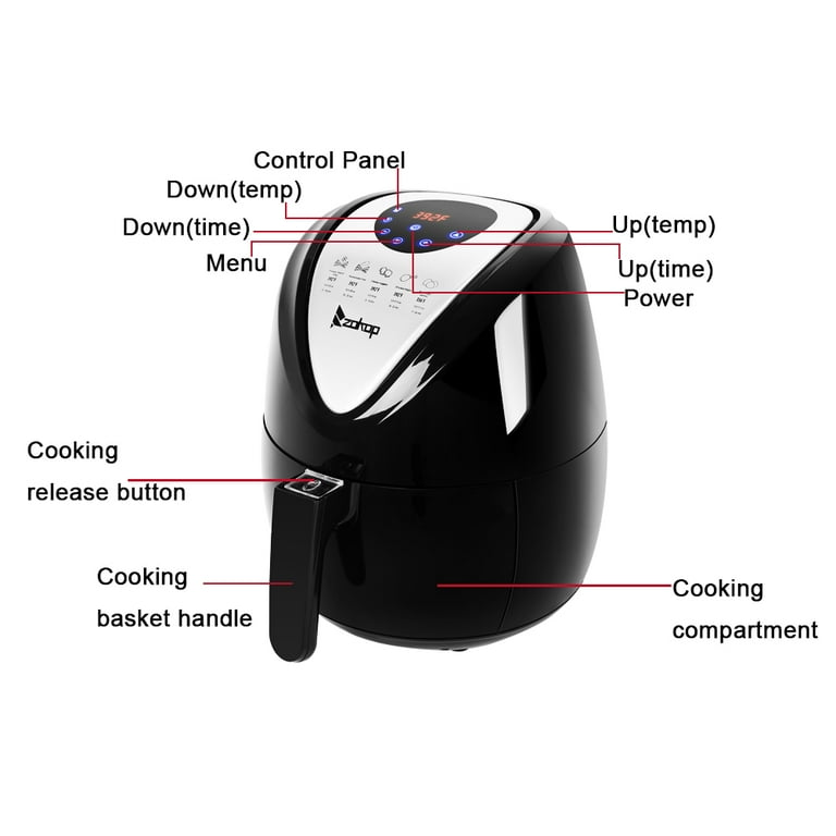 1.7- Quart Mini Air Fryer with Digital Touchscreen, Black/Silver, Each -  Smith's Food and Drug