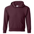 thumbnail image 1 of Youth ComfortBlend EcoSmart Hooded Pullover Fleece, Maroon, Large, 1 of 2