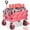Pink, variant on Sekey 550LBS Collapsible Foldable Wagon 300L Weight Capacity Beach Heavy Duty Folding Utility Garden Wagon Cart with All-Terrain Wheels, Drink Holder for Shopping Camping Grocery Sport Outdoor. Black