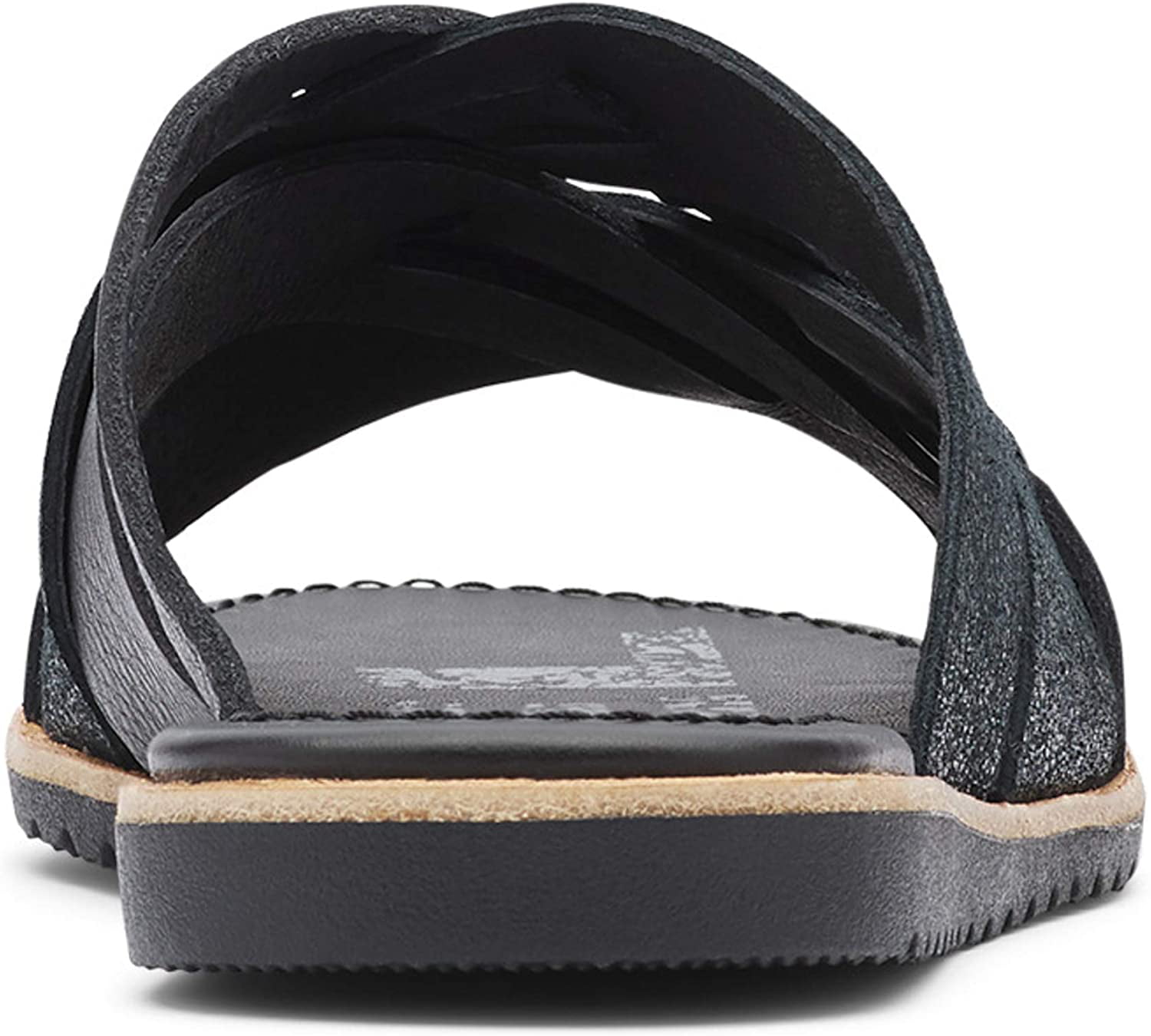 Sorel - Women's Ella Slide, Leather or Suede Slip-On Sandal, Black, 5 M ...