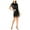 black, variant on Rachel Zoe Womens Eddy Fringe Sheath Dress, Black, Small