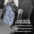 thumbnail image 6 of Lsque Blue Paisley Pattern Vintage Lunch Bag Lunch Box for Women Men Reusable Insulated Lunch Tote Bag,Leakproof Thermal Cooler Sack Food Handbags Case High Capacity, 6 of 9