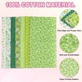 thumbnail image 3 of Uxcell Paquetes de Tela de Algodón, 7 Piezas de 20 x 20 pulgadas, 100% Algodón, Cuadrados de Tela Pre-cortados Impresos para Costura, Patchwork, Acolchado y Manualidades DIY, Verde, 3 of 7