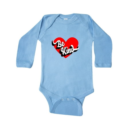 

Inktastic Be Kind Big Red Heart Gift Baby Boy or Baby Girl Long Sleeve Bodysuit