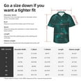 thumbnail image 3 of Dragonfly Seamless Mode Men's 3d Print Casual Button Down Shirts, Novelty Hawaiian Short Sleeves L, 3 of 8