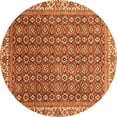 thumbnail image 1 of Ahgly Company Indoor Round Abstract Orange Modern Area Rugs, 5' Round, 1 of 4