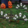 thumbnail image 2 of Plastic Skull Fence Yard Stake, Black and White, Halloween by Way To Celebrate, 2 of 9