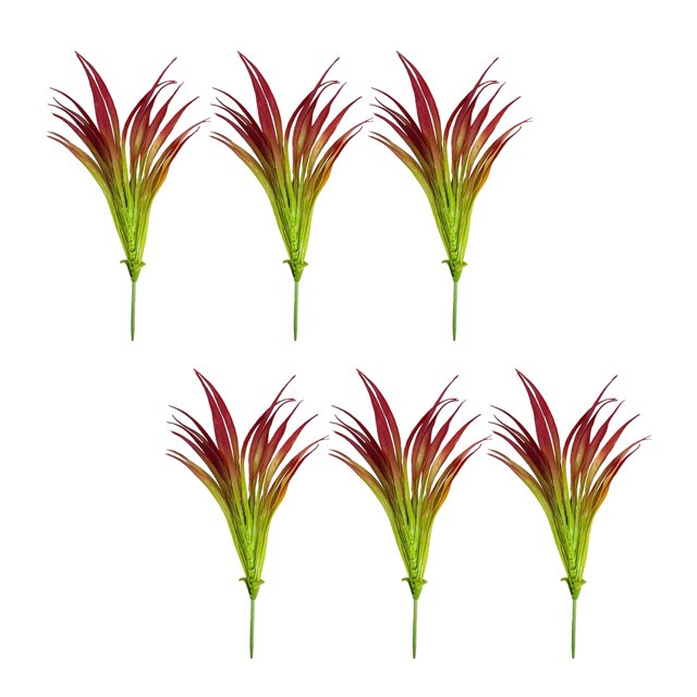 Cateissary 6 uds de decoración elegante de plástico para el hogar con plantas artificiales realistas-regalo para los amantes de las plantas Decoración Rosa roja