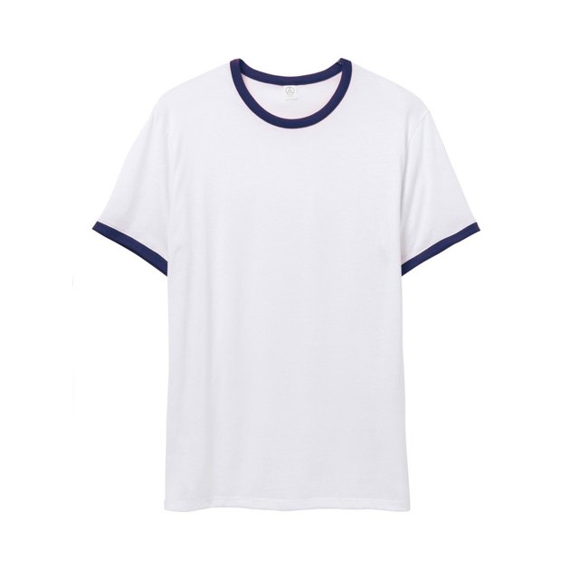 Alternative Apparel - Camiseta Vintage para Hombre (Blanco, Marino)