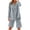 Gray, variant on Women Loose Casual Solid Color Beach Outfits Long Sleeve Button Shirts with Long Shorts Summer Linen 2pc Set Light Blue 5XL