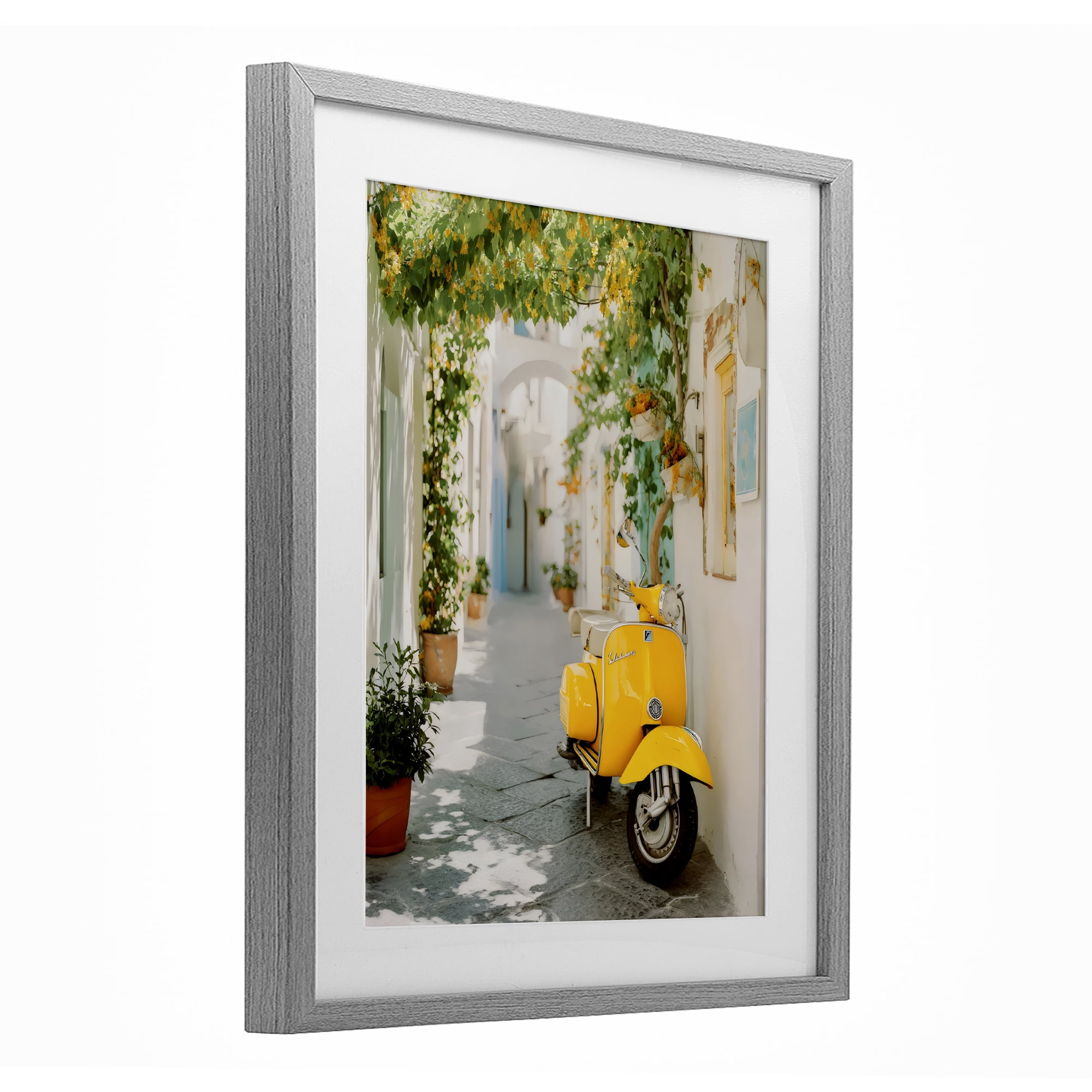 Stupell Industries Vacation Ride Through Alley Gray Framed Print Under Glass, design by Franklyn Gregory