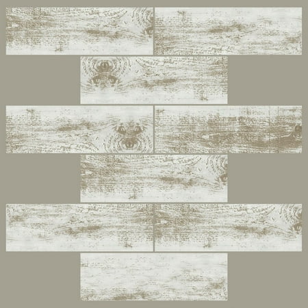Discount Bathroom Tiles - DISTRESSED WOOD Peel & Stick KITCHEN BATHROOM Backsplashes Subway Tiles RV Camper 4 sheets 10.5