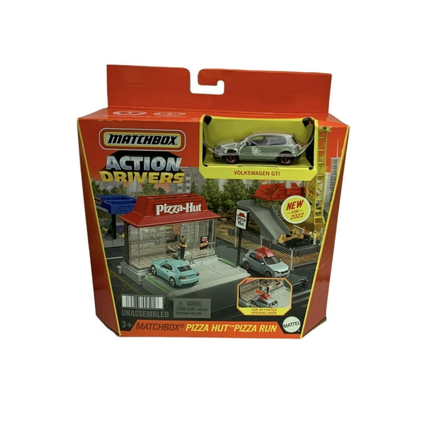 Playset Matchbox Action Drivers Pizza Hut durante más de 3 años con vehículo