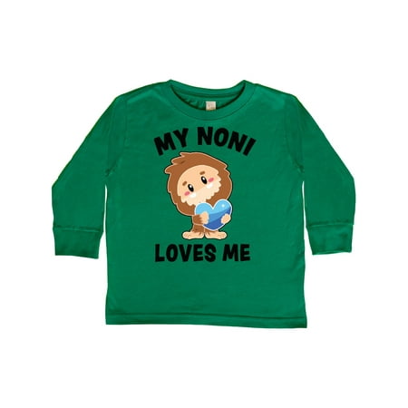 

Inktastic Cute Bigfoot My Noni Loves Me Gift Toddler Boy Girl Long Sleeve T-Shirt