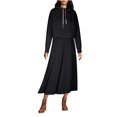 thumbnail image 2 of Maoxin Women Skirt Women's Long Sleeved Hooded Sweatshirt Skirt Set ,Black,M, 2 of 6