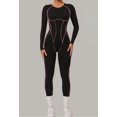 thumbnail image 3 of PISONIC Womens Long Sleeve Workout Jumpsuit Contouring Seams Backless Full Length Catsuit One Piece Bodysuit Yoga Rompers, 3 of 12