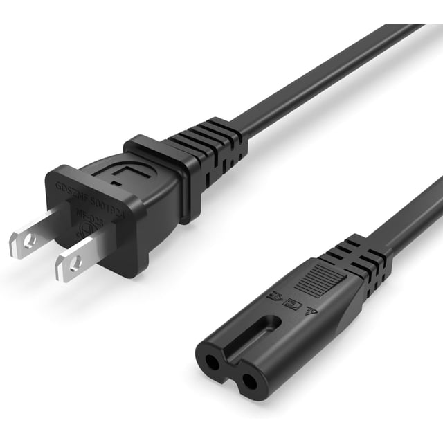 12 ft Printer Power Cord Cable Fit for HP OfficeJet Pro, Envy, DeskJet Series Printers 2 Prong Replacement - (ETL Listed Cable)