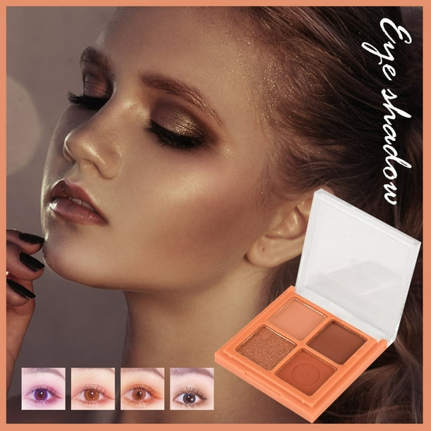 Fiudx Paleta de Sombras de Ojos, Pigmentada Perlada Mate Vibrante, Diseño Compacto de 4 Colores, Maquillaje de Ojos de Larga Duración, Ideal para Fiestas, Bodas y Viajes, Ingredientes Nutritivos.
