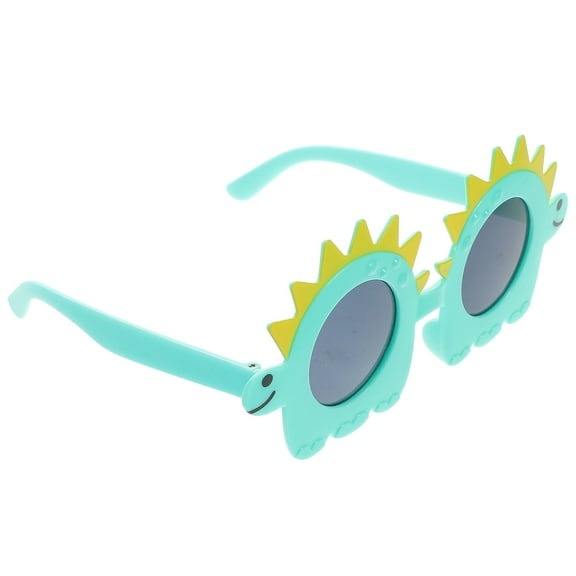 FRCOLOR Happy Birthday Party Accessories Green Paper Glasses Durable Plastic Cute Cartoon Dinosaur Design