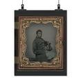 thumbnail image 2 of Print: Unidentified African American Soldier In Union Uniform, circa 1863, 2 of 4