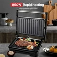 thumbnail image 4 of Panini Machine,To 6 Side Non-stick Panini Coated 850w Handle Brunch Afternoon With -heat Portable Panini Press Maker With 850w Side Steel Panini Maker To 6 Tea Maker Sandwich Maker To To Maker, 4 of 5
