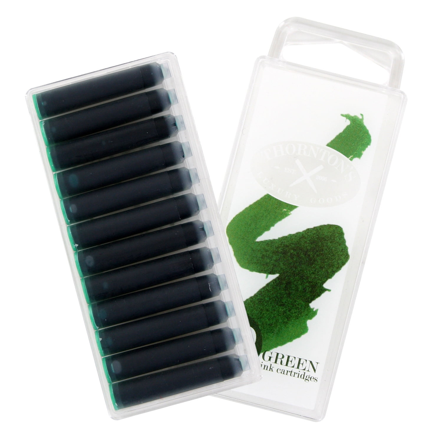 (5 pack) Thornton's Luxury Goods Thornton's Short Standard International Fountain Pen Ink Cartridges (Pack of 12)