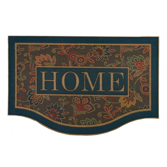 Mohawk Home Cozy Jacobean Low Pile All Weather Rubber Backed Doormat, Slate, 2'x 3'