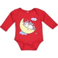 thumbnail image 3 of Inktastic Unicorn Moon Girls Long Sleeve Baby Bodysuit, 3 of 5