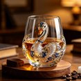 thumbnail image 4 of Art Goose Glass Cup,12 oz,Reusable Glassware Cup for Beverage,Soda,Lemon,Juice, Drinking Borosilicate Drinkware Mug,2pcs - 03 Goose Cup, 4 of 6