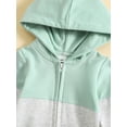 thumbnail image 6 of Baby Boys Clothes 3M 6M 12M 18M Hooded Rompers Toddler Newborn Winter Clothing Long Sleeve Zipper Sweatshirts Jumpsuits, 6 of 10