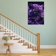 thumbnail image 3 of Mudket Purple Crystal Rhinestone Leopard Canvas Wall Art, Luxury Glam Wildlife Trendy Wall Art Print Waterproof Canvas for Living Room Bedroom Apartment Home Decor, Framed Ready to Hang - 12"L x 8"W, 3 of 9