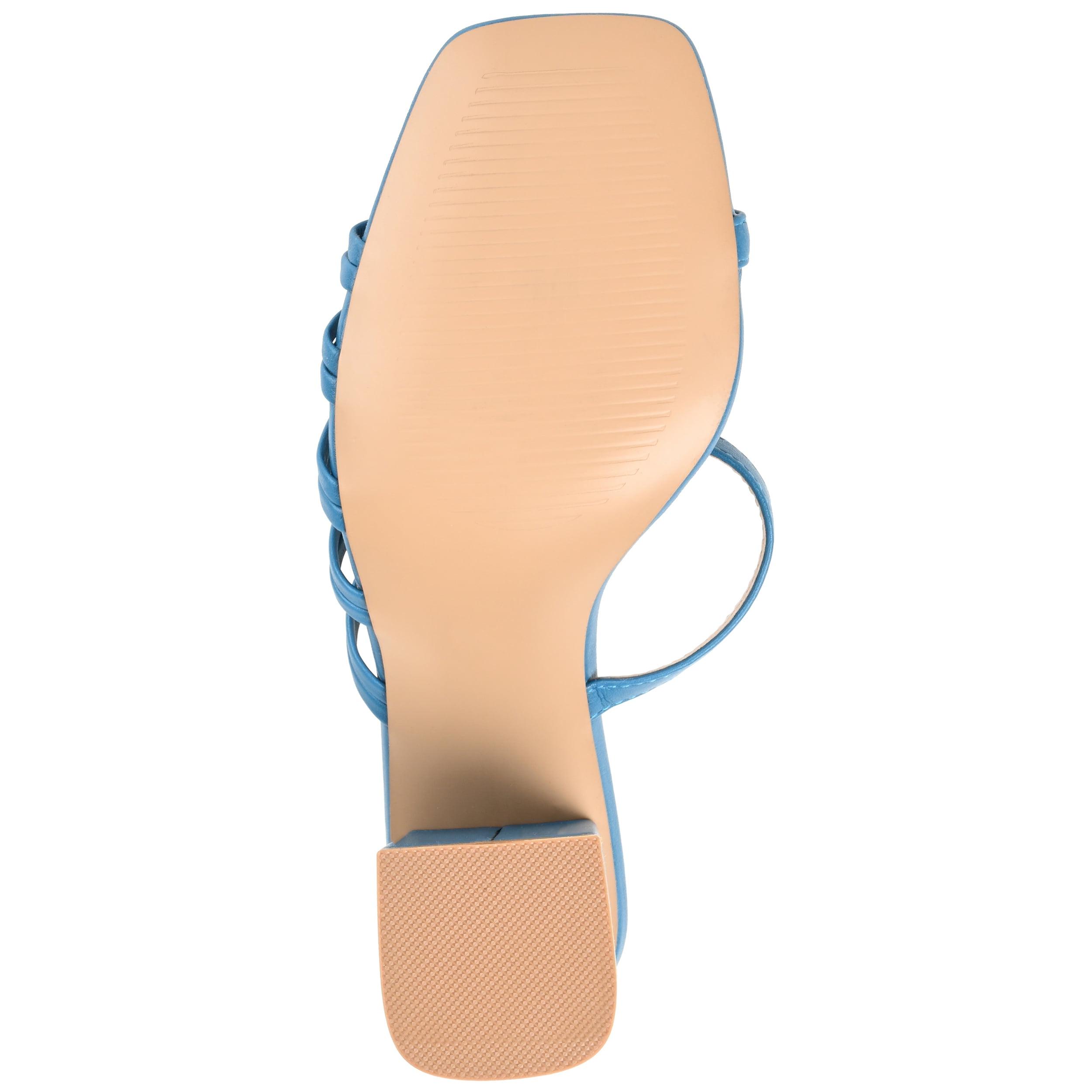 Journee Womens Emory Open Square Toe Block Heel Sandals
