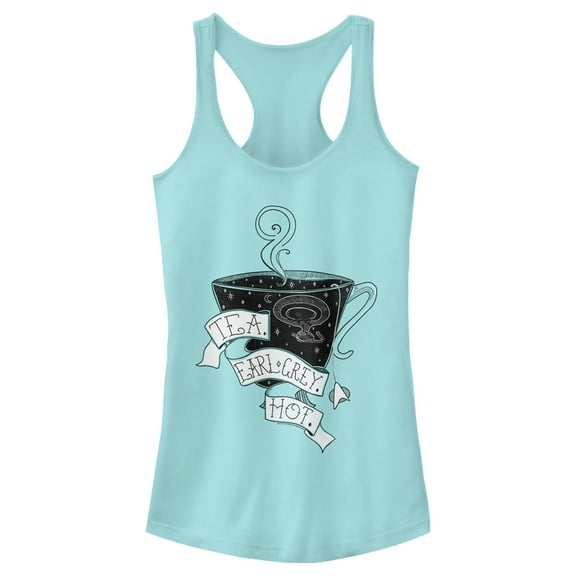Junior's Star Trek: The Next Generation Captain Picard Cup Of Tea Earl Grey HOT Racerback Tank Top Cancun Medium