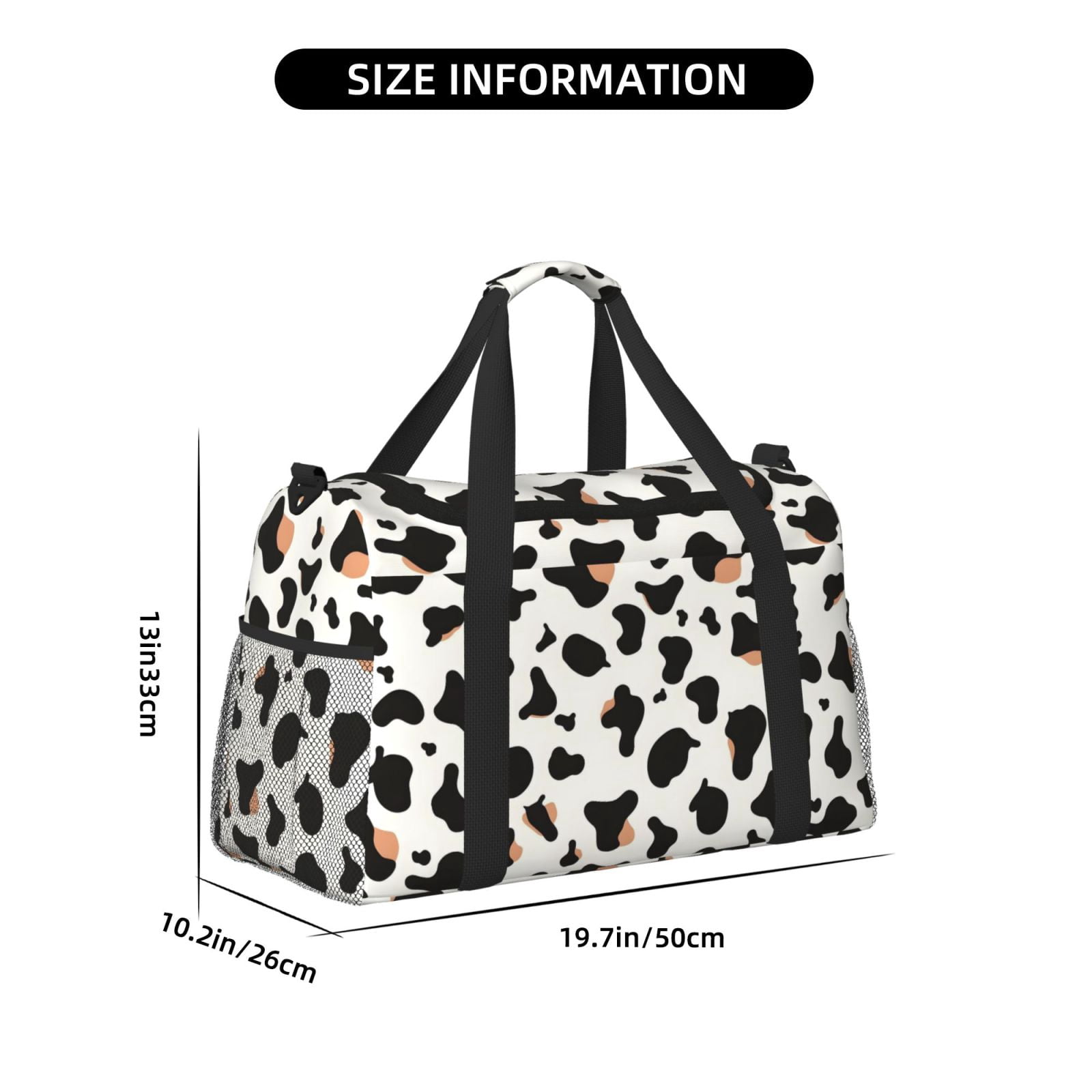 Portable Backpack Travel Bag Computer Business Travel Bag 11.8×15.4 Inches Waterproof Type Suitable For Outdoor Hiking And Office Use Simple Cow Print Pattern1_1