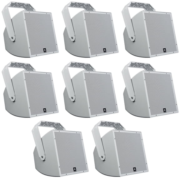 (8) JBL AWC129 12" 200w Indoor/Outdoor 70V Surface Mount Commercial Speakers