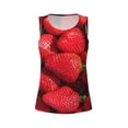 thumbnail image 4 of Lsque Strawberry Red Printed Workout Tank Tops for Women, Athletic Sports Tank Tops, Compression Sleeveless Dry Fit Shirts,Sleeveless Yoga Shirt-X-Large, 4 of 9