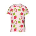thumbnail image 4 of Wukai Hand Drawn Strawberry Youth Unisex Short Sleeve T-Shirt for Boys, Girls, Teens, and Kids-Medium, 4 of 7