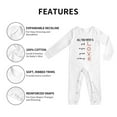 thumbnail image 3 of All You Need ls Love Math Equations Baby Infant Bodysuit Long Sleeve Footed Romper Unisex 0-24 Months, 3 of 4