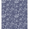 thumbnail image 3 of Under the Sea Duvet Cover Set, Ocean Animals Shells Plants Seahorse Turtle Fishing Theme Art Print, Decorative 2 Piece Bedding Set with 1 Pillow Shams, Twin Size, Navy Blue White, by Ambesonne, 3 of 3