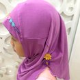 thumbnail image 6 of Kids Hijab, Breathable Sun-protection Floral Muslim Head Scarf 1Pc, 6 of 8