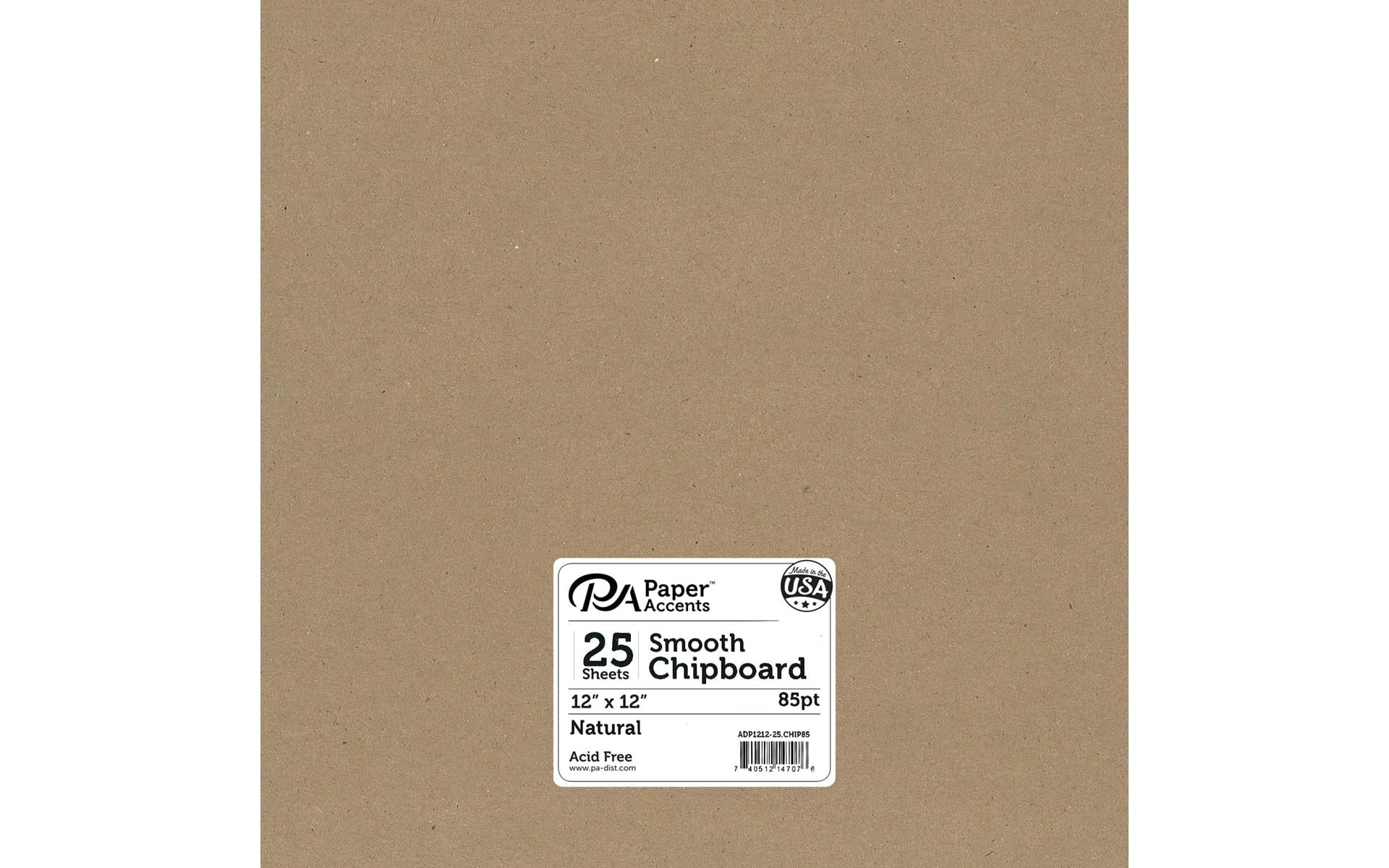 Chipboard 12x12 2X Heavy 85pt 25pcPk Natural