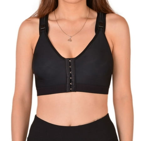 

Women Front Closure Sport Bra Adjustable Strap Racerback Bralette